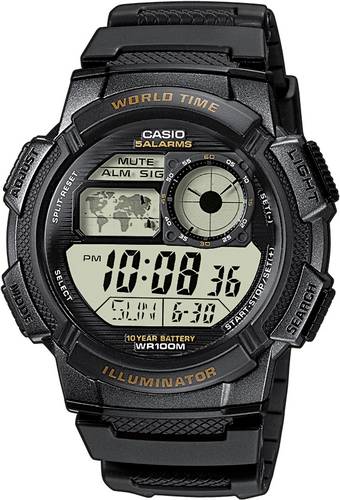 Casio Quarz Armbanduhr AE-1000W-1AVEF (L x B x H) 48.1 x 43.7 x 13.7mm Schwarz Gehäusematerial=Harz Material (Armband)=Harz