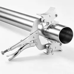 VEVOR Rohrschweißklemme Rohrschelle zum Schweißen Ø38,1/50,8/76,2/101,6mm, Tragbare Schweißausrichtungsklemme für Industrielle Rohrleitungsarbeiten, Stahlkonstruktion, mit Verstellbarer Verriegelung
