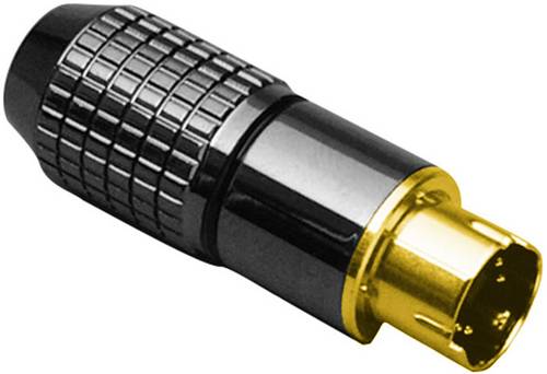 BKL Electronic 0204020 Miniatur-DIN-Rundsteckverbinder Stecker, gerade Polzahl: 6 Schwarz 1St.