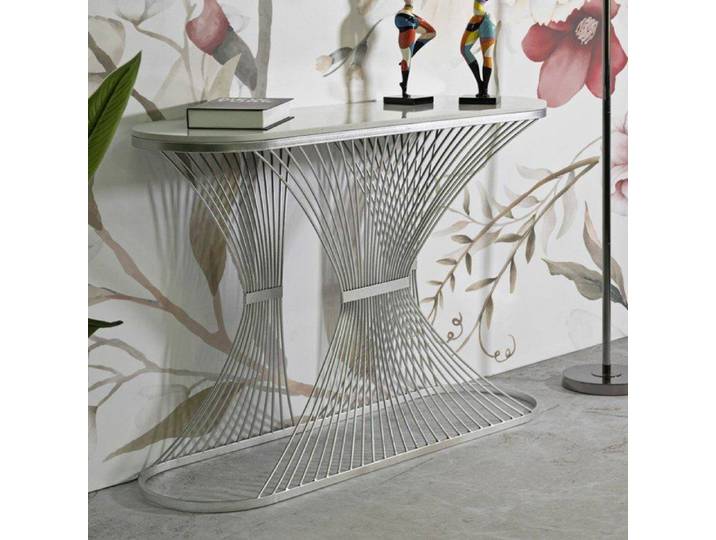Console Branduzzo Dmora en métal argenté 35x120x79h cm