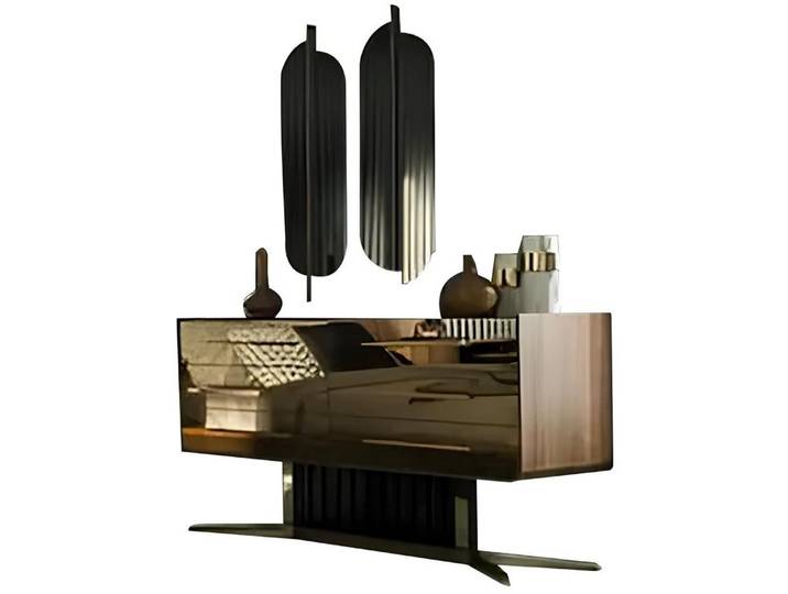 Xlmoebel Schubkastenkommode Luxus-Kommode mit Spiegel in glänzendem Design für Schlafzimmer (Kommode + Spiegel, Kommode + Spiegel), Hergestellt in Europa