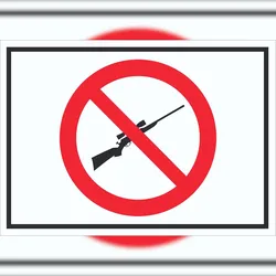 HB-Druck Waffen verboten Schild Symbol A3 (297x420mm)