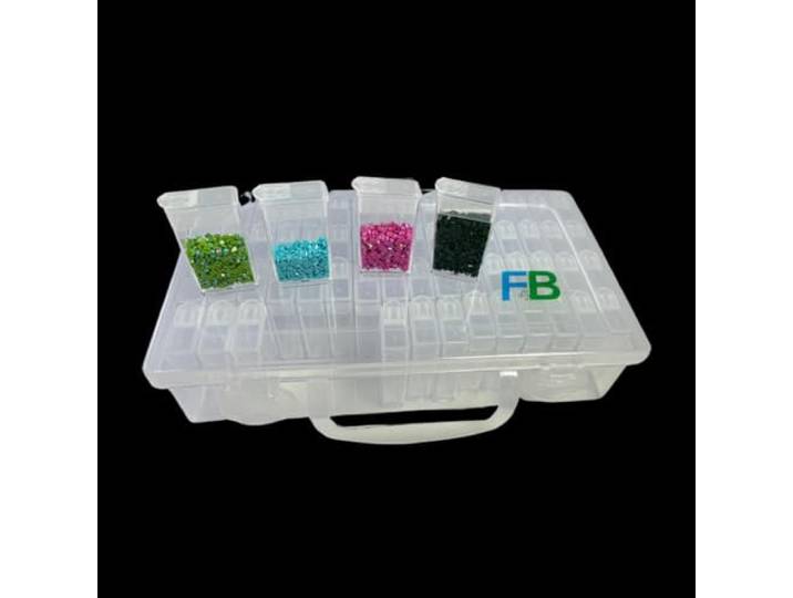 F4B Diamond Painting Opbergdoos 64 vakjes Sorteerdoos Opbergbox Diamond Painting Accesoires Inclusief Stickervel