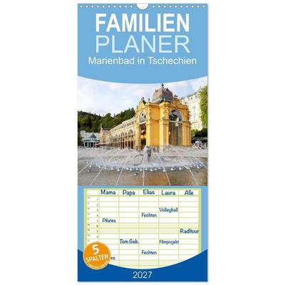 Familienplaner 2027 - Marienbad in Tschechien mit 5 Spalten (Wandkalender, 21 x 45 cm) CALVENDO