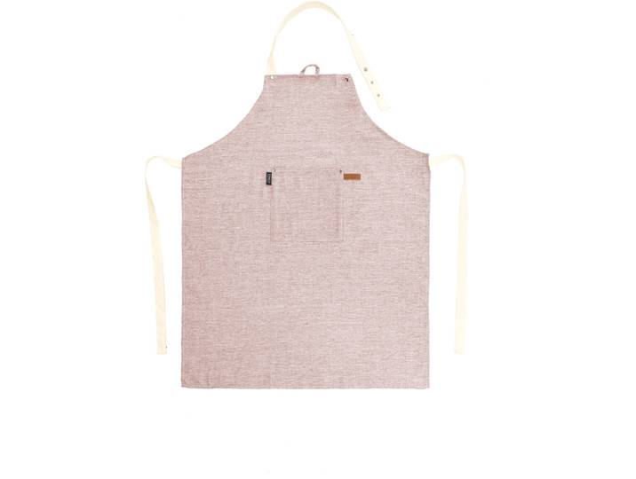 Küchenschürze Hercules rot Leinen/Polyester