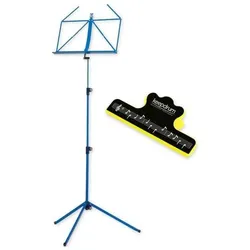 K&M K-M Notenständer Blau 100-1 mit Notenklammer, Notenständer, Blau