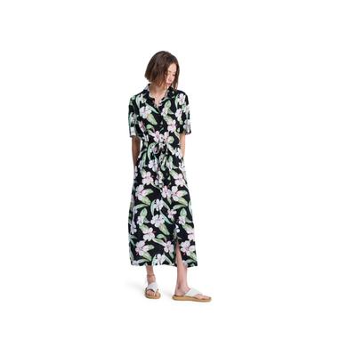 Sommerkleid ROXY "Island Escape", Damen, Gr. L, US-Größen, bunt (anthrazit spring charming), Obermaterial: 100% Viskose., Kleider Sommerkleid