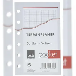 BSB Ersatzeinlage A7 kariert 50 Blatt 02-0277 Papier