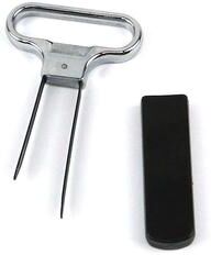The Handy Homestead Metal Two Prong Cork Puller: Portable Wine Opener For Old Red Wine & Champagne Home, Hotel, Bar Tools black