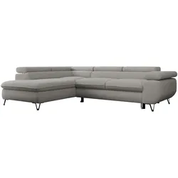 ECKSOFA PEDRO L Hellgrau Boucle - Links Seite
