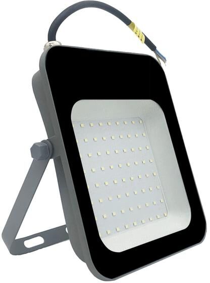 Silamp Projecteur Extérieur LED 50W IP65 Noir - Blanc Froid 6000K - 8000K