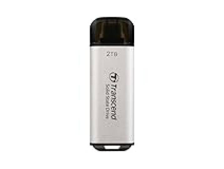 Transcend 2To ESD300 Clé USB SSD Portable, 1050 Mo/s, USB-C, Argent