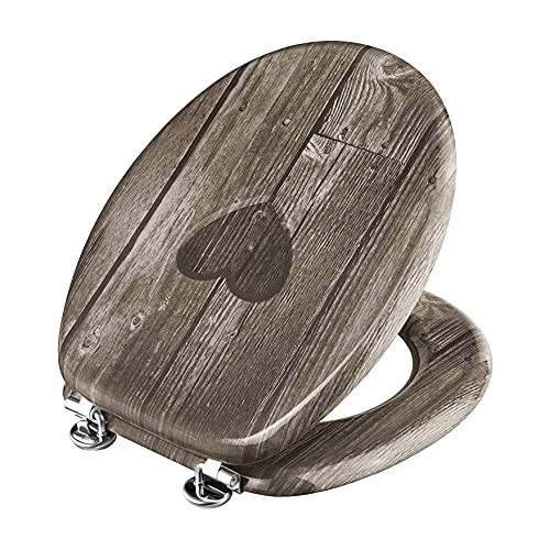 Cornat WC-bril Hart met decoratief hartmotief en houten kern KSD811