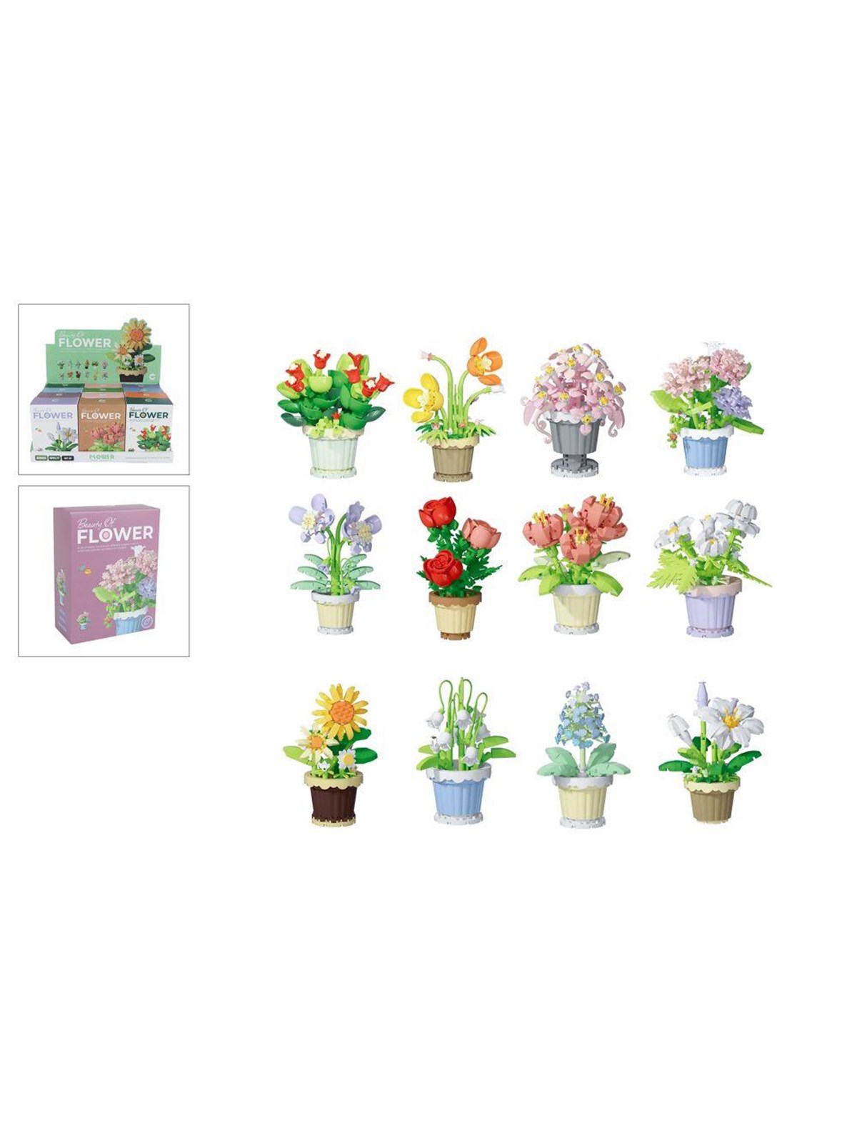 Trend Toys Building blocks plant in pot 12 asst. CDU