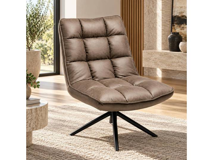 Fauteuil pivotant confort KERALA - Marron