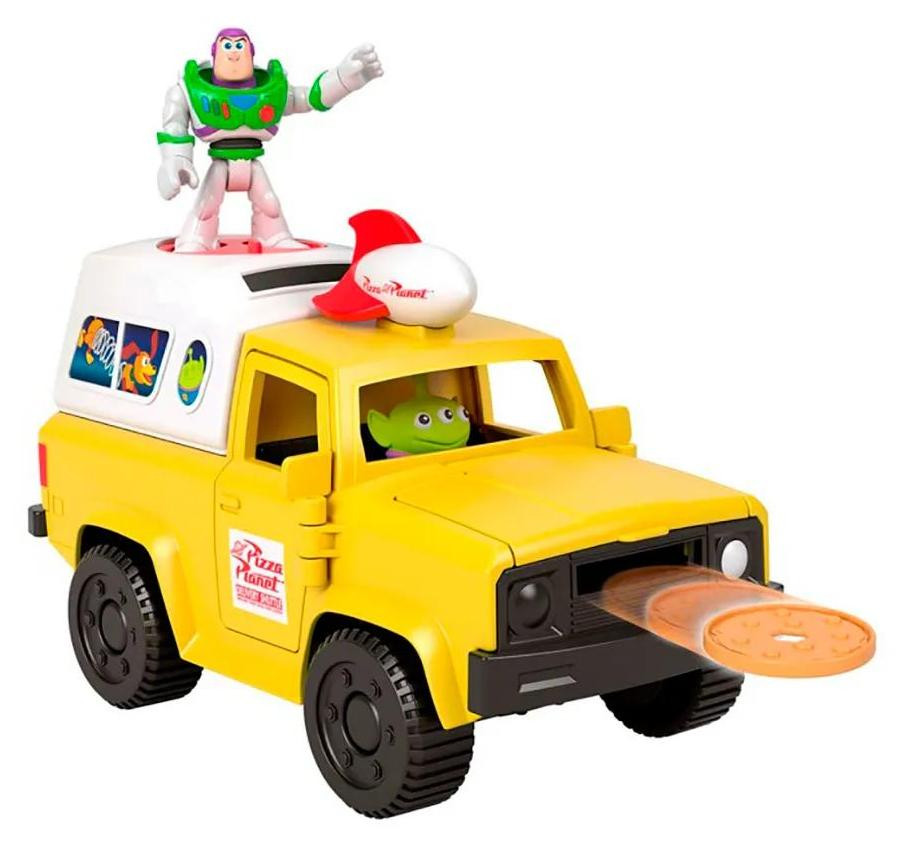 Fisher-Price Imaginext Disney en Pixar Toy Story Pizza Planet Truck met Buzz Lightyear en Alien actiefiguren en accessoires