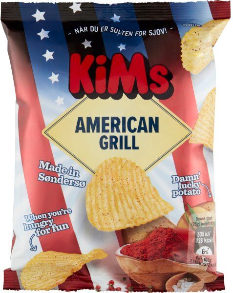 Kims American Grill Chips, Minipose, 25 G