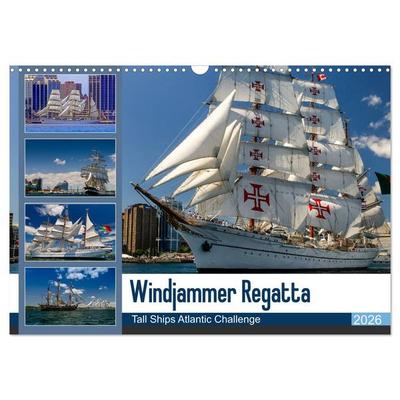 Windjammer-Regatta - Tall Ships Atlantic Challenge (Wandkalender 2026 DIN A3 quer), CALVENDO Monatskalender
