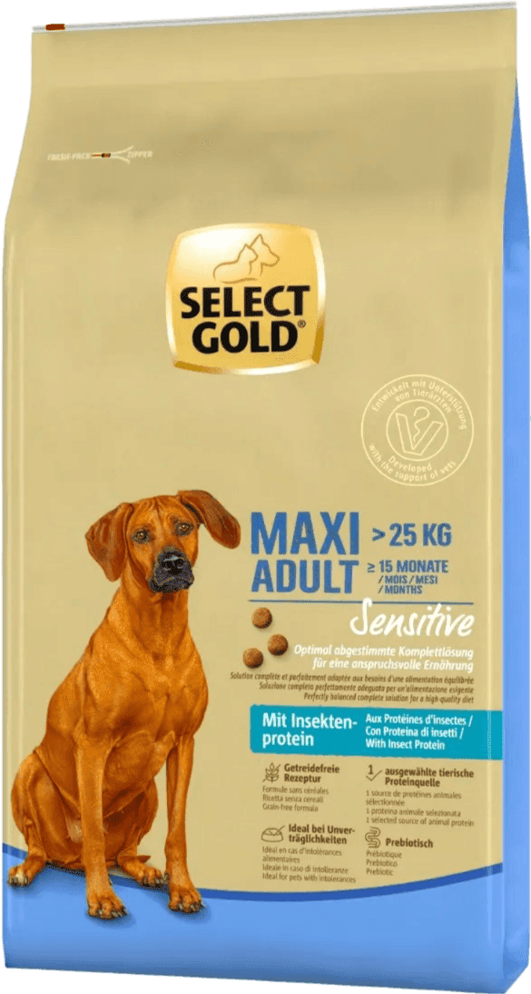 Kit Risparmio 2x12KG Select Gold Dog Adult Extra Sensitive Maxi INSETTI