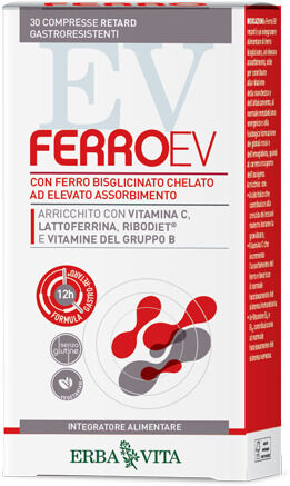 Ferro Ev Retard Integratore Ferro 30 compresse - Erba Vita