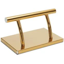 Barberpub Edelstahl Fußstütze Professional Friseurfußstütze, mobile Fuß Pedal Fußauflage, foot rest Fußablage Friseurstuhl Salonausstattung, FT001, (Silber/Gold)