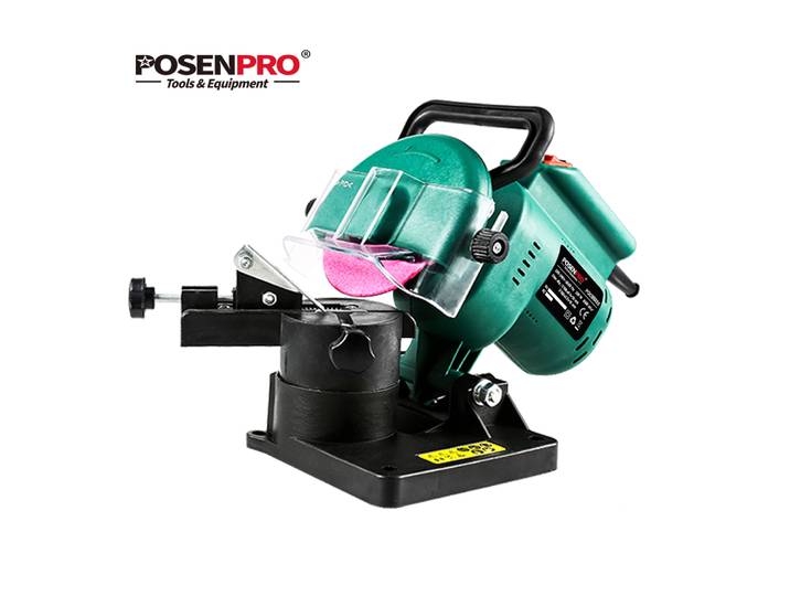 POSENPRO 220W affûteuse de scie à chaîne électrique meuleuse à chaîne disque Dimètre 100mm 4 meuleuse à chaîne Machine pour meulage tronçonneuse