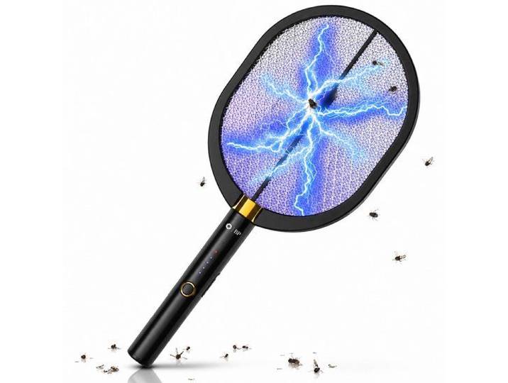 BP® Elektrische Vliegenmepper - 2 in 1 Vliegenmepper - USB Oplaadbaar - Zwart