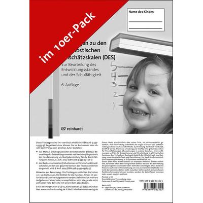 Testbogen zu den Diagnostischen Einschätzskalen (DES) zur Beurteilung des Entwicklungsstandes und der Schulfähigkeit, Set von Karlheinz Barth, Ernst