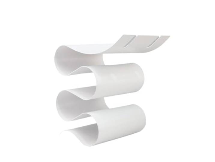SAGELSHN Deco Weinregal Modernes Minimalistisches S-förmiges Weinregal Aus Metall, Dekoration for Barschränke für Restaurant, Bar(White)