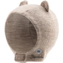 Sterntaler Woll-Schalmütze mit Ohren, braun, 39
