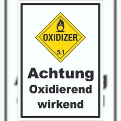 HB-Druck Aufkleber Oxidierend wirkend Oxidizer entzündend A2 (420x594mm)