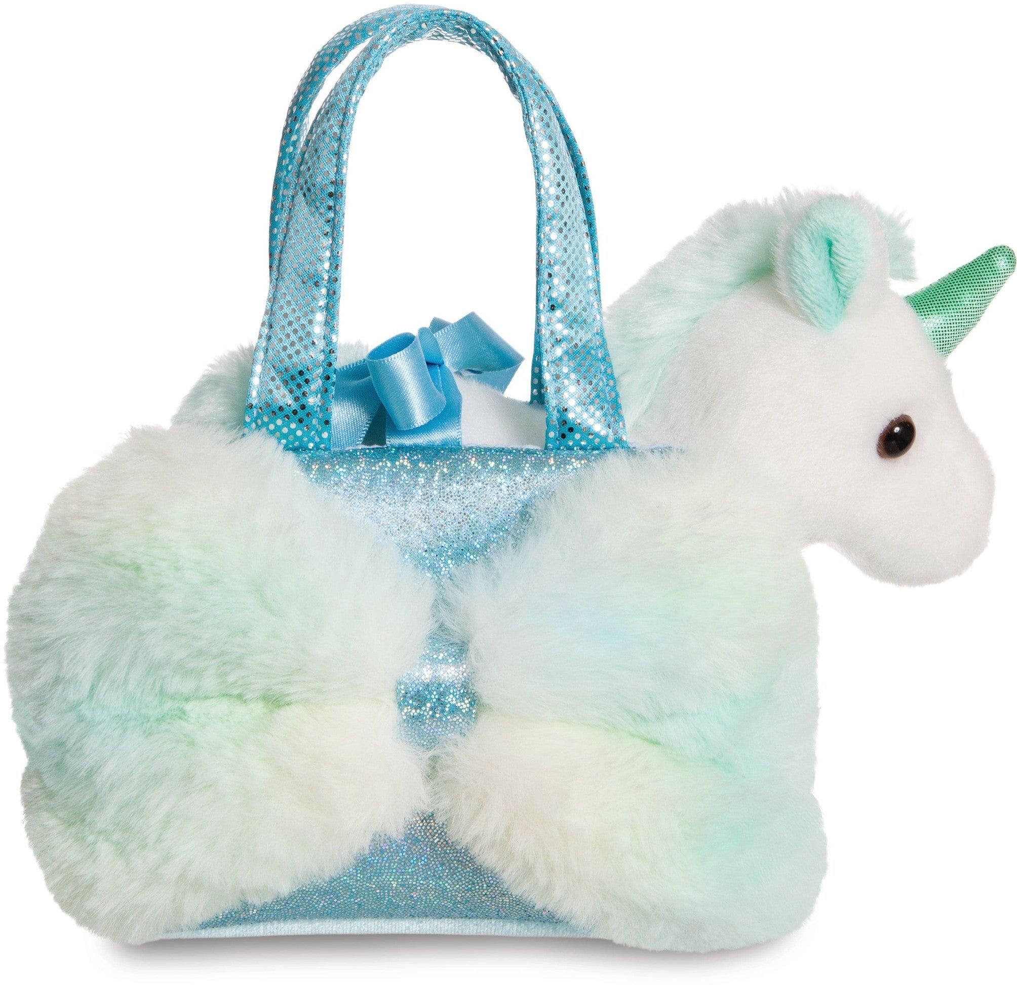 Aurora Fancy Pals Aqua Bow Unicorn Stuffed Animal for Kids
