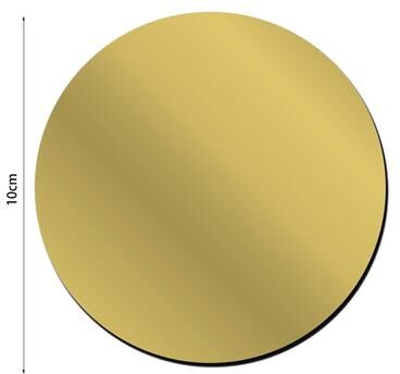 Fusion Finds Modern Acrylic Mirror Wall Stickers Round Self Adhesive 3D Wall Decor For Bathroom Bedroom Living Room gold xl