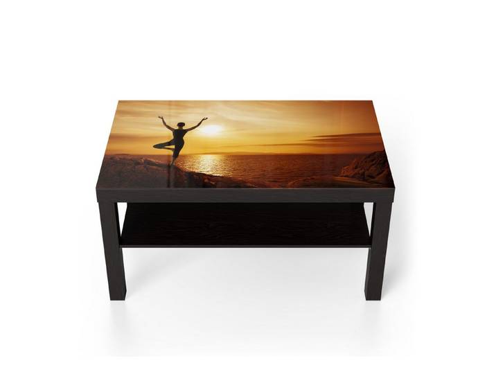 DEQORI Couchtisch 'Balance im Abendlicht', Glas Beistelltisch Glastisch modern