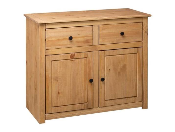 Buffet bas - VINGVO - SWT - Bois de pin massif - 2 tiroirs - 2 portes