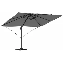 Helloshop26 - Moderner neigbarer Freiarmschirm für den Garten 351 x 250 x 260 cm anthrazitfarbenes Polyester