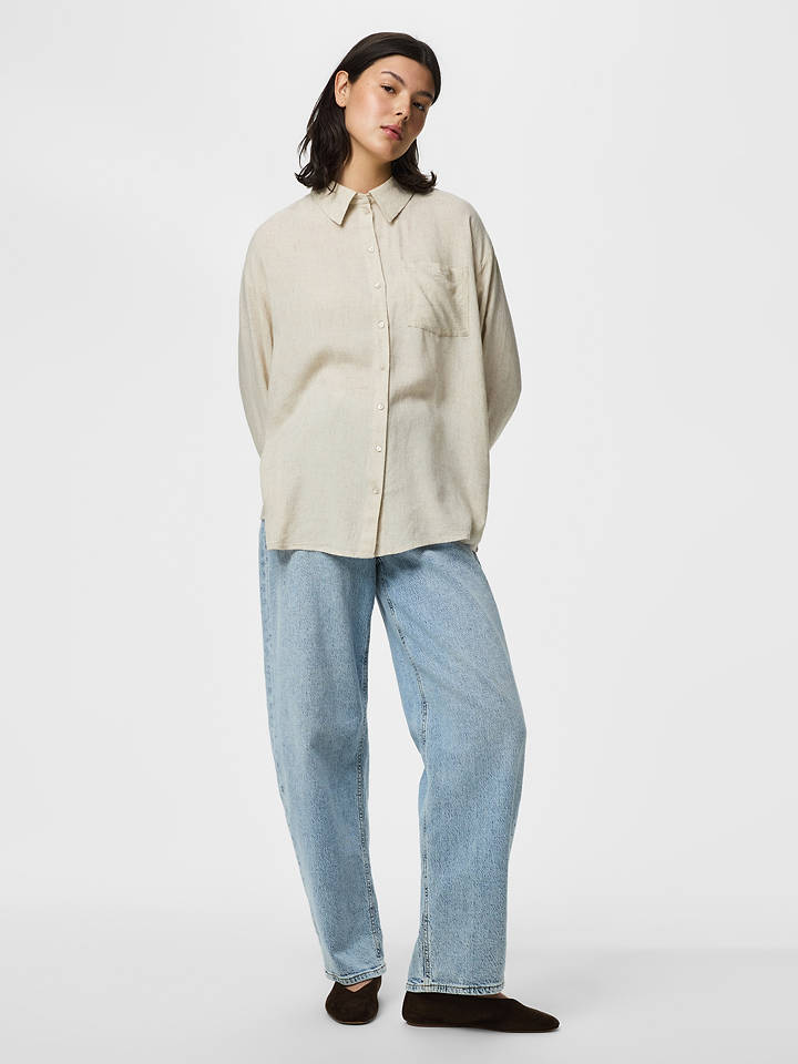 Pieces Hemd in Beige - S