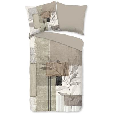 Wendebettwäsche "Claires", beige (sand), B/L: 135cm x 200cm, 1 Stk., 1 Stk., Microfaser, B/L: 80cm x 80cm, 2 Stk., Microfaser, Obermaterial: 100% Polyester, PURE LUXURY COLLECTION, Bettwäsche, Wendebettwäsche, Mikrofaser, Pflegeleicht,...