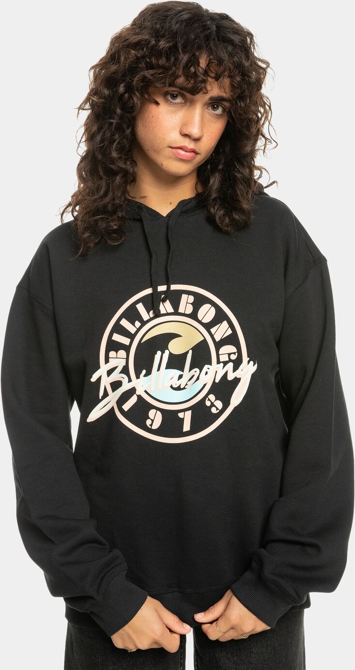 Hoodie BILLABONG "Del Mar", Damen, Gr. L, schwarz, Obermaterial: 80% Baumwolle, 20% Polyester., Sweatshirts Hoodie schwarz L