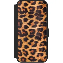 Nivocase Klapphülle für Samsung Galaxy S25+ Handyhülle aus Kunst Leder NIVOflip schwarz Animalprint Fell (Samsung Galaxy S25+), Smartphone Hülle, Schwarz