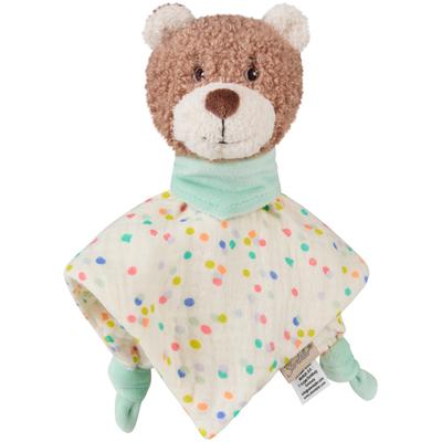 Schmusetuch STERNTALER "Bär Bo, S", Baby, ecru, Flausch, Musselin, Schnuffeltücher, mit Rassel