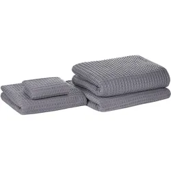 BADEHANDTUCH 4-teilig Grau Areora