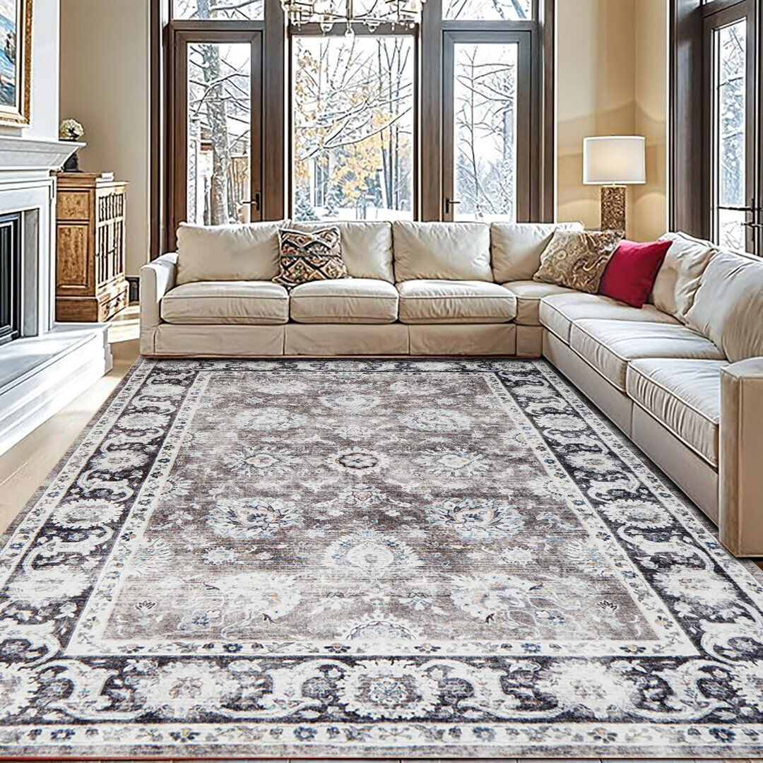 East Urban Home Vintage Look Shag Area Rug HARMONY Rectangle 200 x 290 cm