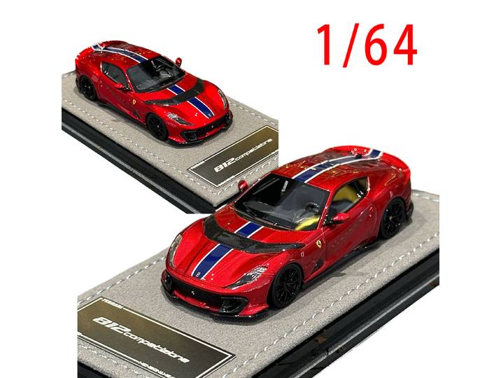 Sans boîte d'origine HH Diecast 1:64 Modèle de voiture Ferrari 812 C Ferrari 812 C Rosso F1 2007 Modèle de collection en alliage Cadeau