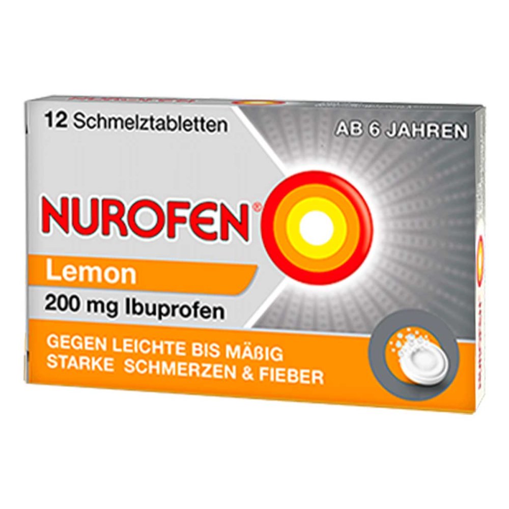 Reckitt Benckiser Deutschland GmbH NUROFEN 200 mg Schmelztabletten Lemon bei Schmerzen & Fieber 02547582