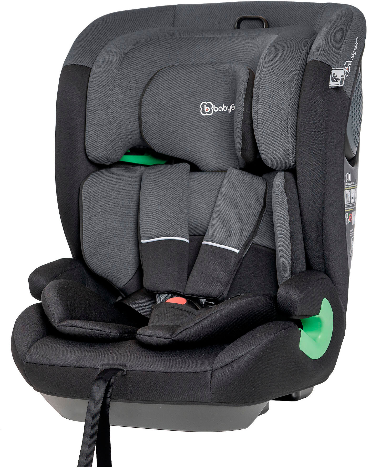 Autokindersitz BABYGO "Lumo", Baby, grau, Polyester, Kindersitze Autokindersitz