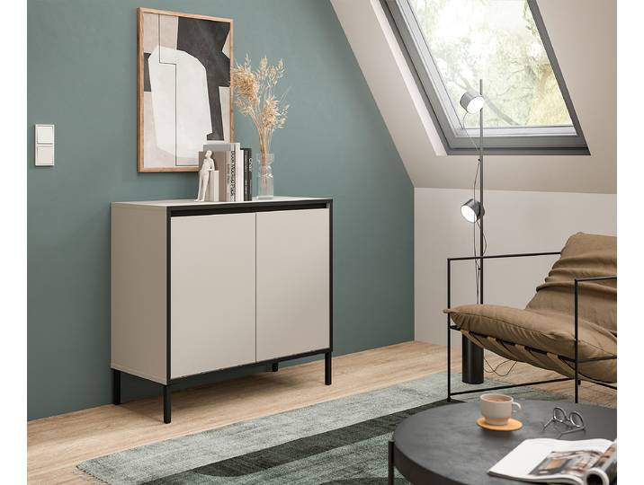 Kommode Tron 92 x 83 x 38cm Grau