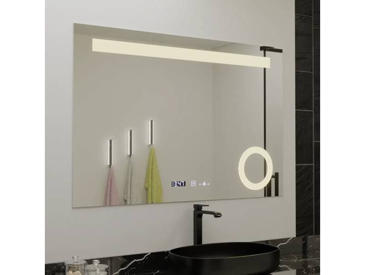 Miroir Led 120x80 Desembuage Thermometre Loupe Cosmetique