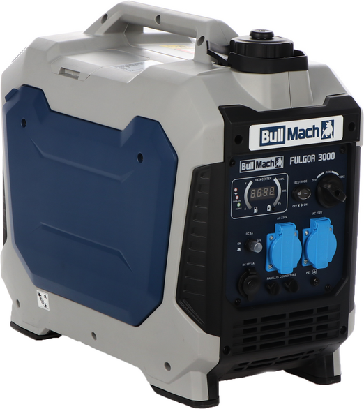 BullMach Fulgor 3000 - Generatore di corrente ad inverter 3,2 kW - Continua 3 kW monofase