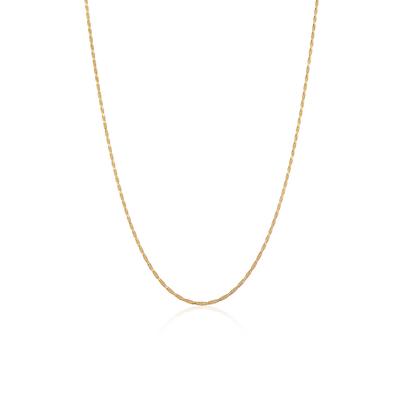 Silberkette KUZZOI "Halskette Herren Kordelkette Gedreht Twisted 925 Silber" Gr. 55, gold, Halsketten, Herren, ohne Stein, Silber 925 (Sterlingsilber), Silberkette